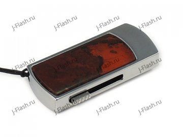 Флешка в металлическом корпусе с яшмой: надежный фиксатор