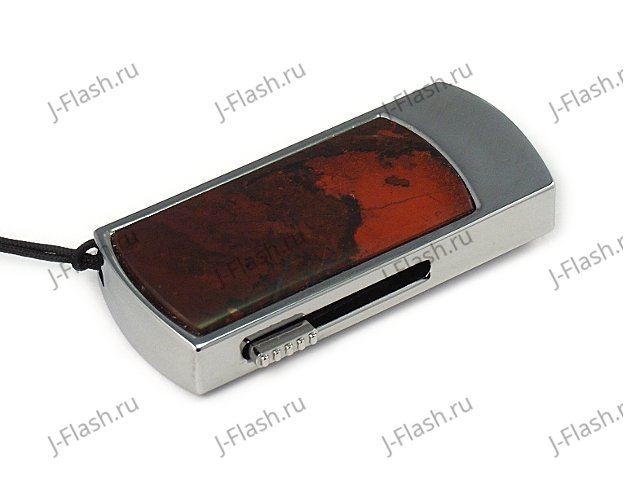 Флешка в металлическом корпусе с яшмой: надежный фиксатор