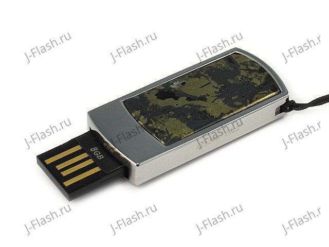 Подарочная флешка с гематитом: USB разъем выдвинут