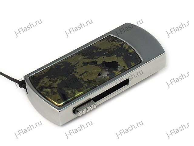 Флешка в металлическом корпусе с гематитом: надежный фиксатор