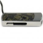 Промо-флешка в металлическом корпусе с гематитом: вид сбоку