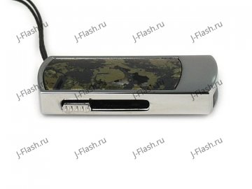 Промо-флешка в металлическом корпусе с гематитом: вид сбоку