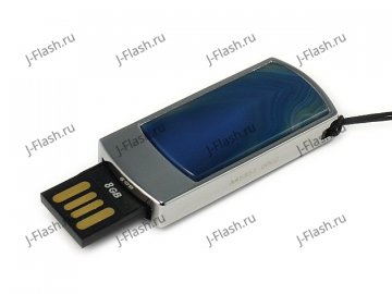 Сувенирная флешка с агатом: USB разъем выдвинут