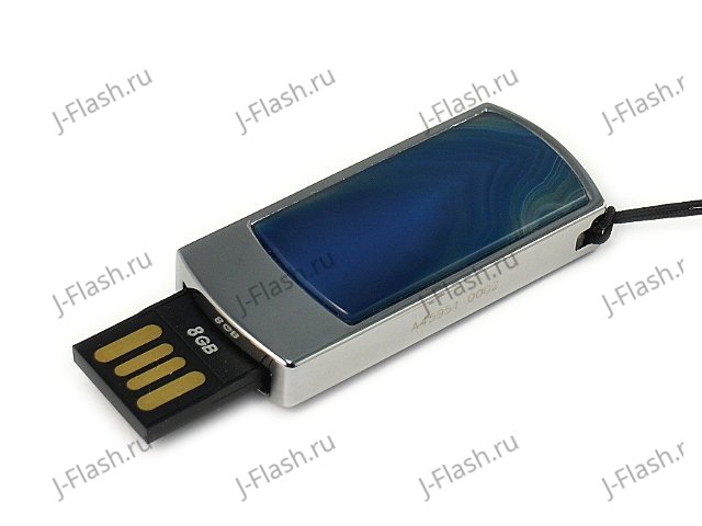 Сувенирная флешка с агатом: USB разъем выдвинут