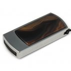 Промо-флешка в металлическом корпусе с агатом: общий вид