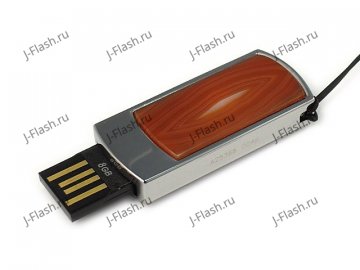 Сувенирная флешка с агатом: USB разъем выдвинут