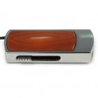 Промо-флешка в металлическом корпусе с агатом: вид сбоку