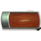 Флешка в металлическом корпусе с агатом: вид сверху