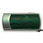 Флешка в металлическом корпусе с малахитом: вид сверху