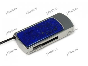 Флешка в металлическом корпусе с лазуритом: надежный фиксатор