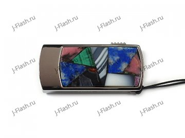 Промо-флешка в металлическом корпусе с мозаикой: вид сверху