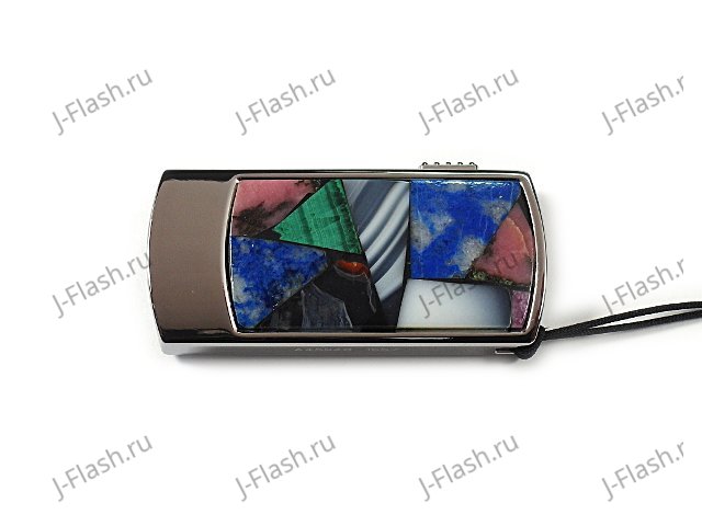 Промо-флешка в металлическом корпусе с мозаикой: вид сверху