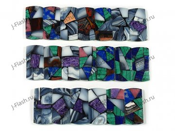 Флешка в металлическом корпусе с мозаикой: ассортимент вставок