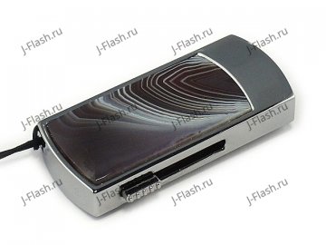 Флешка в металлическом корпусе с агатом: надежный фиксатор