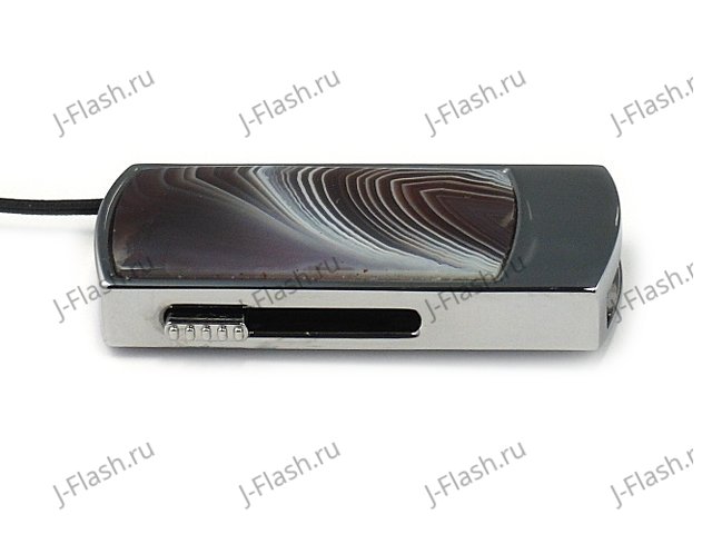 Сувенирная флешка с агатом: вид сбоку