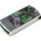 Подарочная флешка с камнем флюорит: общий вид