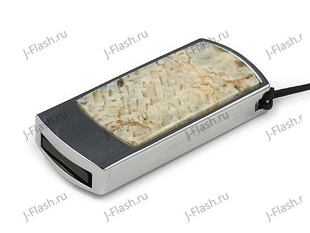 Подарочная флешка с камнем беломорит: общий вид