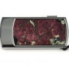 Промо-флешка в металлическом корпусе с эвдиалитом: вид сверху