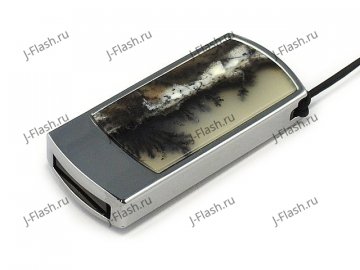 Подарочная флешка с моховым агатом: общий вид