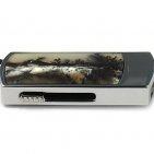 Сувенирная флешка с моховым агатом: вид сбоку