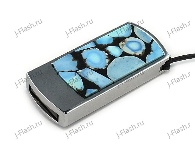 Подарочная флешка с мозаикой из бирюзы: общий вид