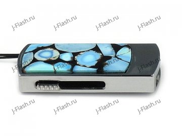 Сувенирная флешка с мозаикой из бирюзы: вид сбоку