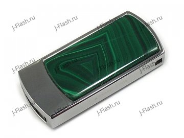 USB флеш-накопитель инкрустированный малахитом: общий вид