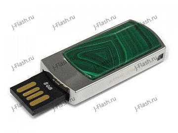 Флешка с малахитом: разъем выдвинут