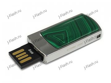 Малахитовый USB flash: разъем выдвинут