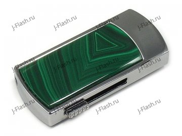 USB flash с малахитом: надежный фиксатор
