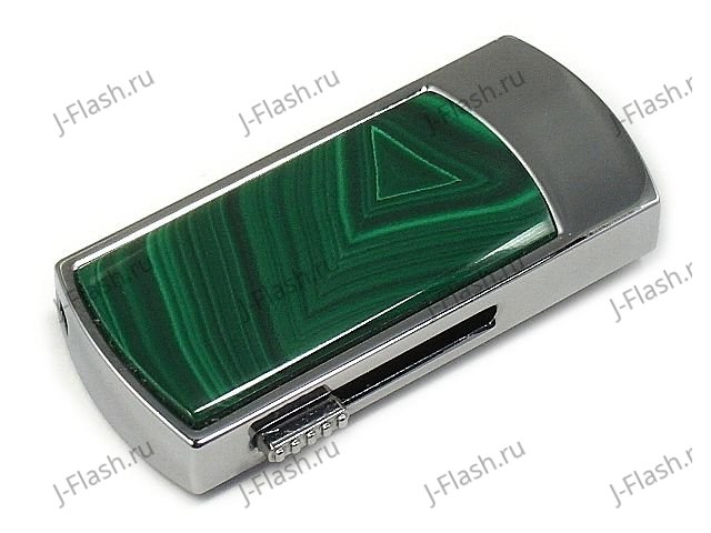 USB flash с малахитом: надежный фиксатор