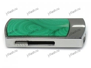 Малахитовый USB диск: вид сбоку