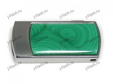 Малахитовый USB накопитель: вид сверху