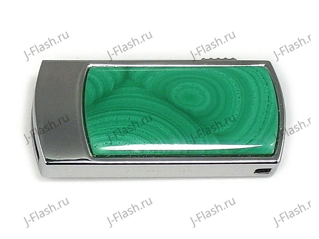 Малахитовый USB накопитель: вид сверху