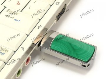 Сувенирная флешка с малахитом: подключение к компьютеру