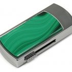 Промофлешка с камнем малахит: надежный фиксатор