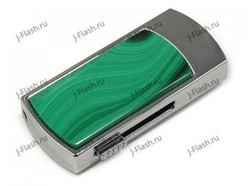 Промофлешка с камнем малахит: надежный фиксатор