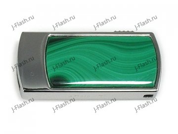 Свадебная USB флешка с малахитом: вид сверху