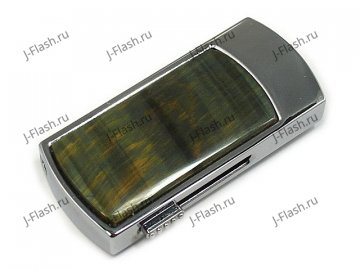 USB флеш-накопитель инкрустированный тигровым глазом: общий вид