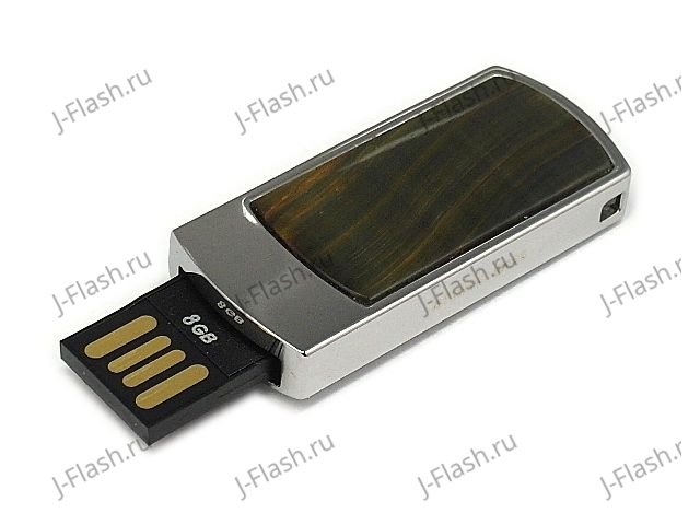 USB flash в камне тигровый глаз: разъем выдвинут