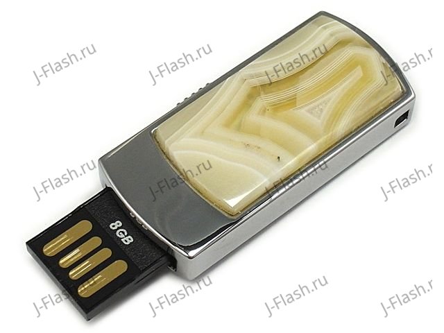 Промо флешки с агатом: разъем выдвинут