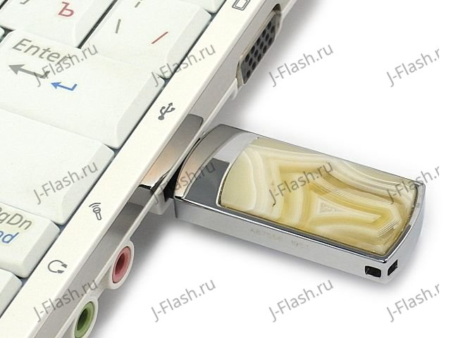 Подарочная флешка с агатом: подключение к компьютеру