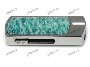 Амазонитовый USB диск: вид сбоку