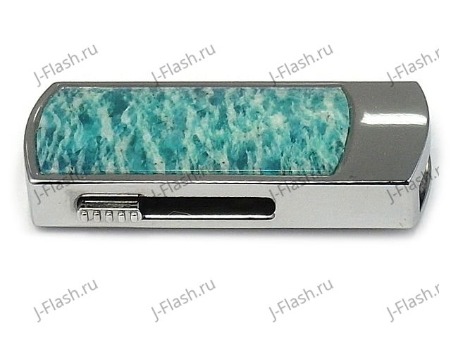 Амазонитовый USB диск: вид сбоку