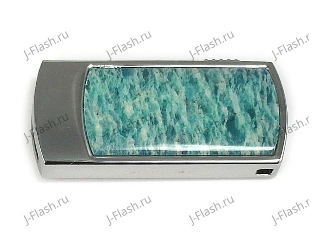 Амазонитовый USB накопитель: вид сверху