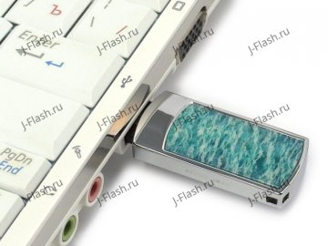 Сувенирная флешка с амазонитом: подключение к компьютеру