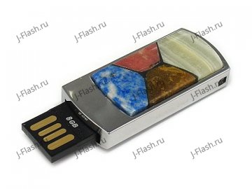 Каменная флешка с мозаикой: разъем выдвинут