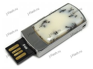 USB диск с агатом: разъем выдвинут