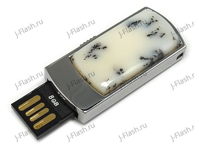 USB диск с агатом: разъем выдвинут