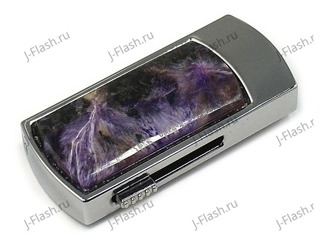 Стильная USB флешка с чароитом: надежный фиксатор